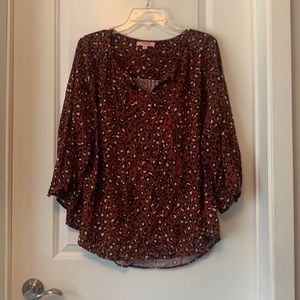 EVRI Rusty Leopard Blouse